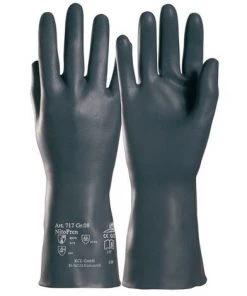 Honeywell Gant De Protection Chimique Nitopren 717 Taille 10 Gris Foncé EN 388, EN 374 Catégorie III