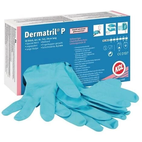 Honeywell Gant Jetable Dermatril P 743 Taille 8 Bleu Nitrile EN 374, EN 455 Catégorie EPI III 3 Honeywell Gant Jetable Dermatril P 743 Taille 8 Bleu Nitrile EN 374, EN 455 Catégorie EPI III