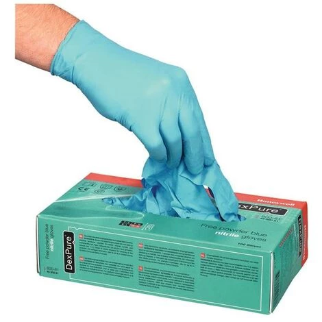 Honeywell Gant Jetable Dexpure 800-81 Taille M Bleu Nitrile EN 374-2 Catégorie EPI III 3 Honeywell Gant Jetable Dexpure 800-81 Taille M Bleu Nitrile EN 374-2 Catégorie EPI III